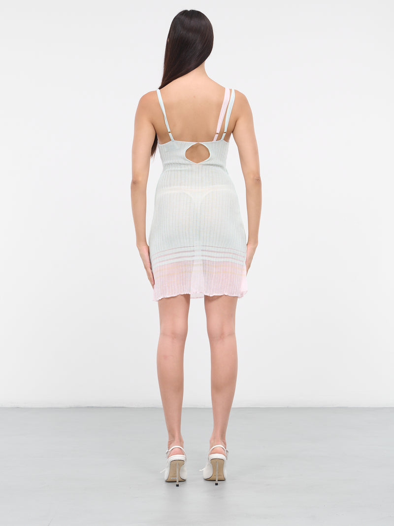 Layered Sheer Knit Dress (D0101-MINT-PINK)