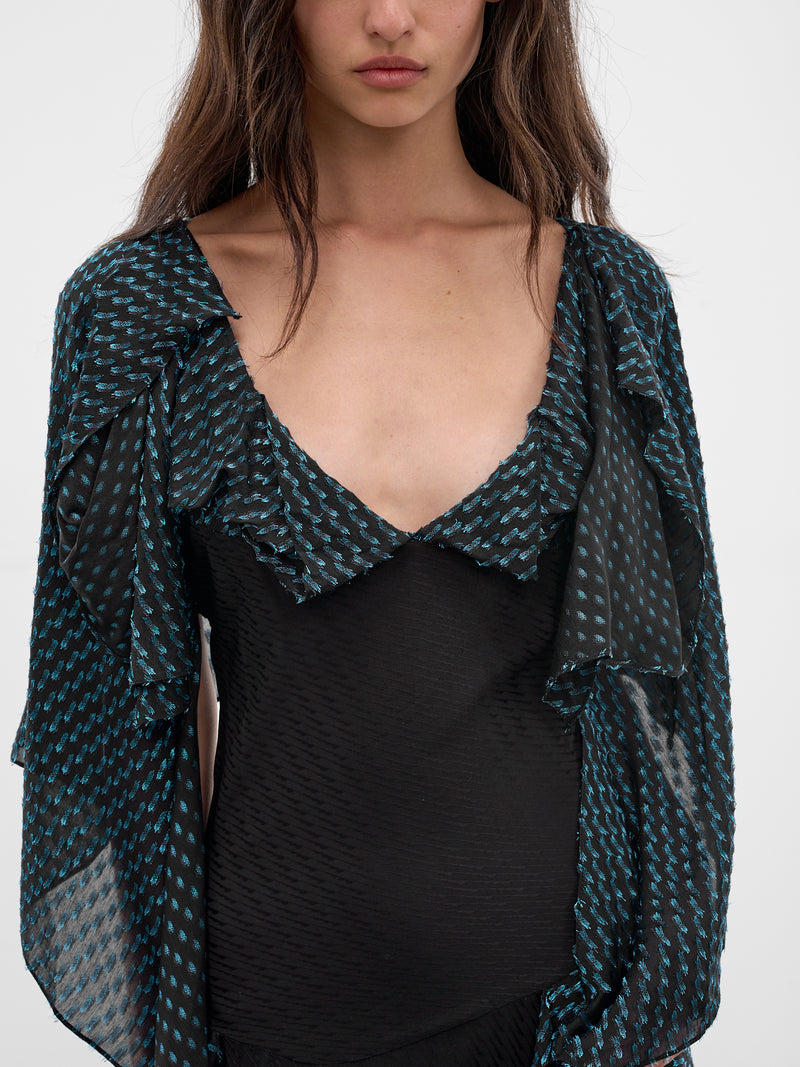 Black Deconstructed Draping Plexus Dress (D04-62-NIGHT-BLACK)