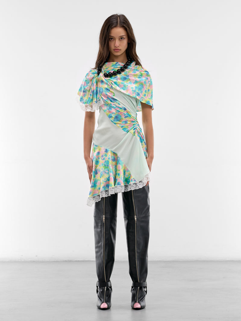 August Barron Twisted Necklace Floral Dress | H.Lorenzo - front