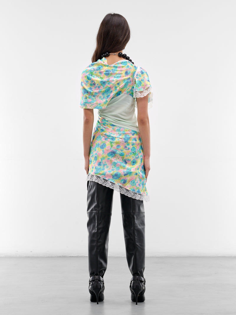 August Barron Twisted Necklace Floral Dress | H.Lorenzo - back
