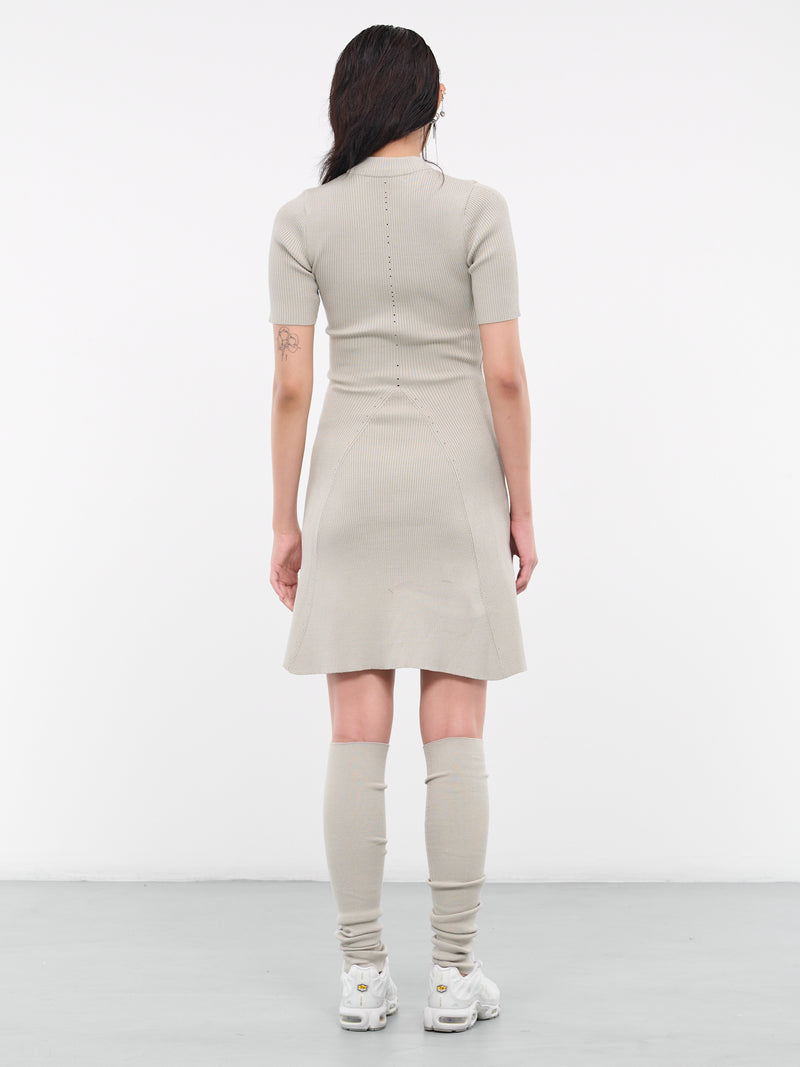 Rib Knit Dress (D3FG-FOG-GREEN)