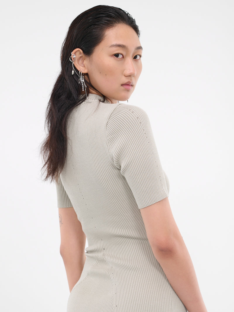 Rib Knit Dress (D3FG-FOG-GREEN)