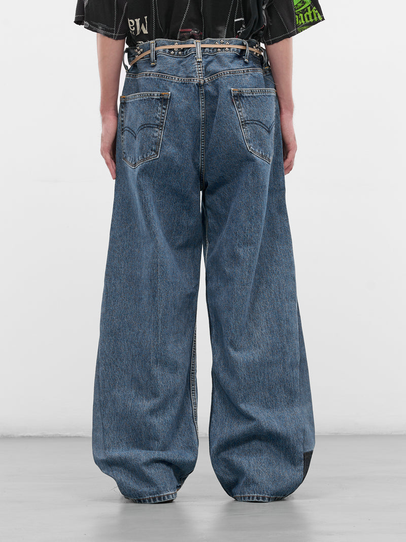 Blue Studded Denim Baggy Jeans (DC-NS-PT-28-INDIGO)