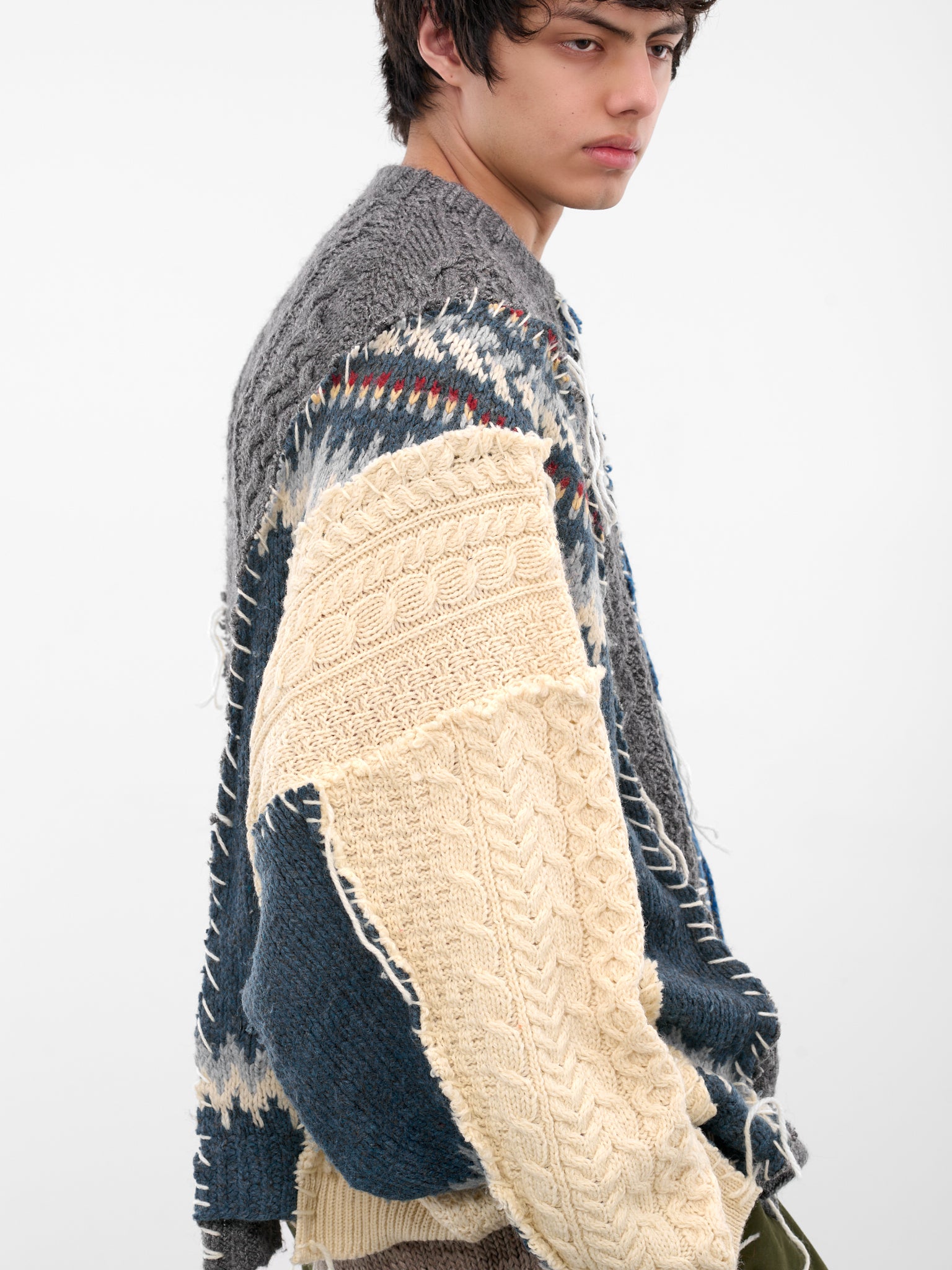 Deconstructed Patchwork Knit Sweater (DC-NS-KN-03-MULTI)
