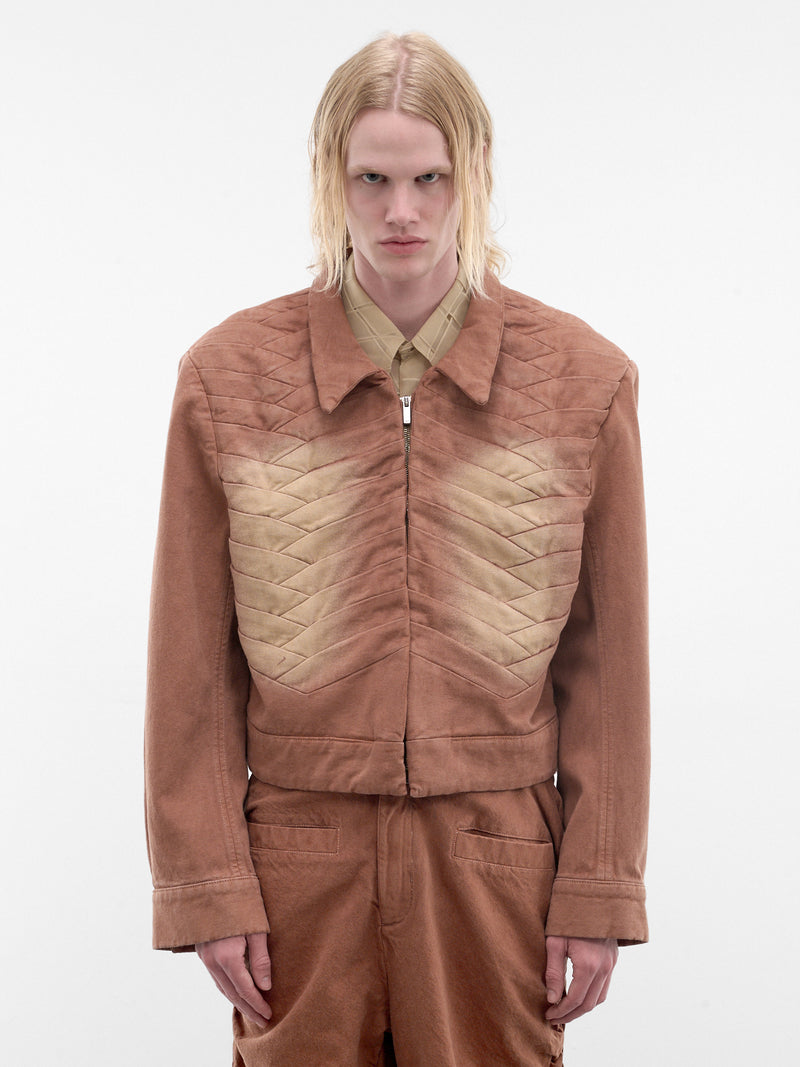 Washed Terracotta Denim Desorientado Jacket (DESORIENTADO-WASHED-TERRACOTA)