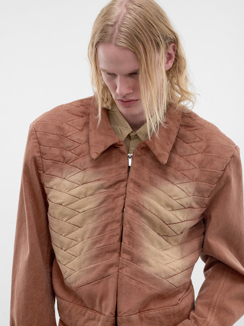 Washed Terracotta Denim Desorientado Jacket (DESORIENTADO-WASHED-TERRACOTA)