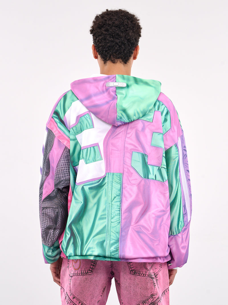 Trompe L'oeil Printed Hoodie (DFM58013TJ104PRINT-FUSCIA)