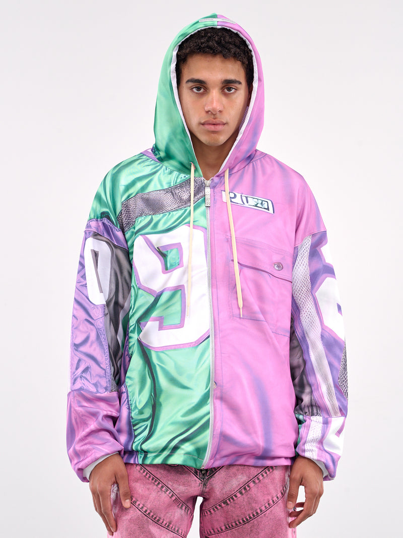 Trompe L'oeil Printed Hoodie (DFM58013TJ104PRINT-FUSCIA)