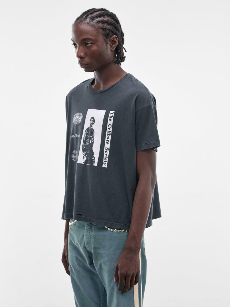 MARKING DISTANCE Distressed Addict Tee | H.Lorenzo - side
