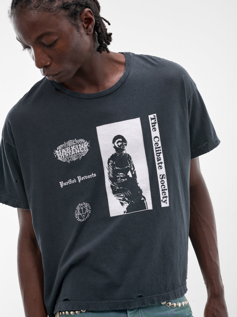 MARKING DISTANCE Distressed Addict Tee | H.Lorenzo - detail 1
