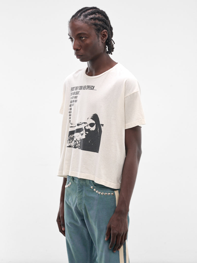 MARKING DISTANCE Distressed One Eye Tee | H.Lorenzo - side