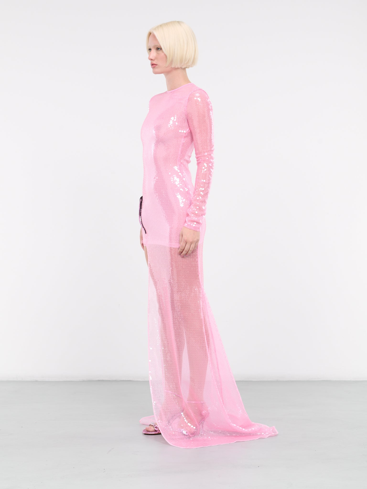 Metallic Tube Sequin Gown (DK17DL-SOFT-PINK)