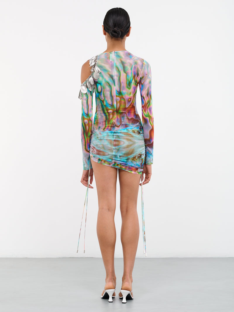 Mother Of Pearl Shell Mini Dress (DK26D-MULTICOLOR)