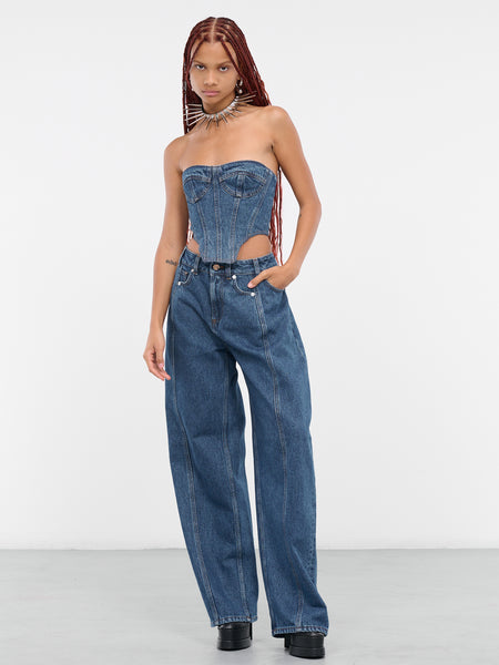 Chemise Dentelle Pantalon de Poupée Jean en Denim Vêtement pour 1/3 Poupée BJD SD Dolls 70cm