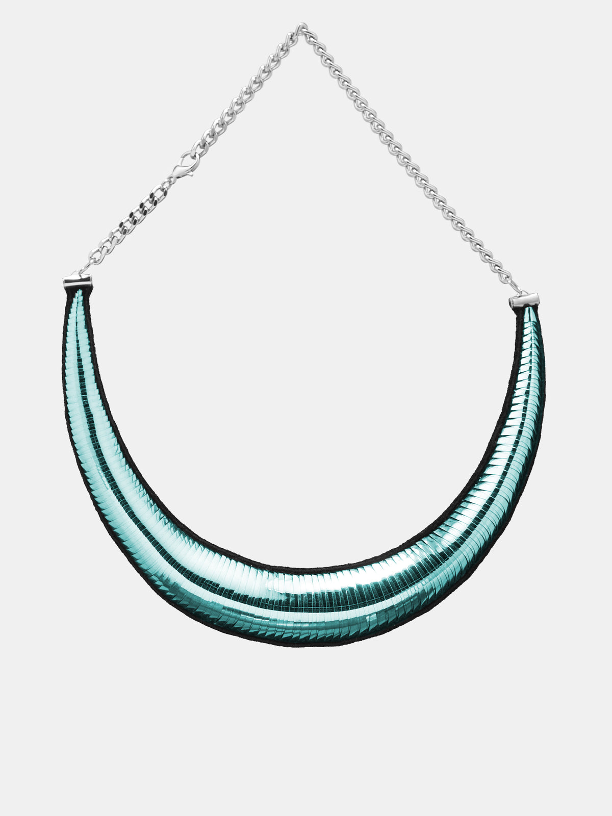 Metallic Tube Embroidery Necklace (DKNECKLACE-GREEN)