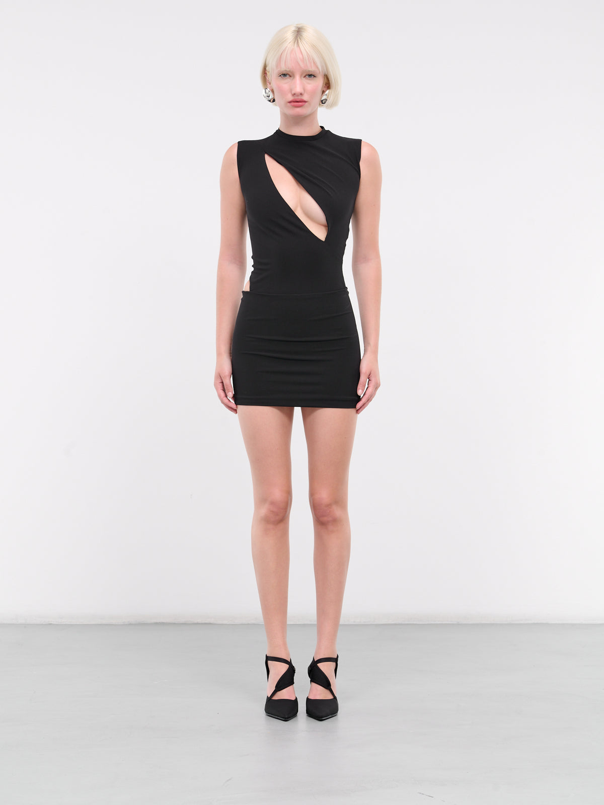Fontana Cut Mini Dress (DR-B06-BLACK)