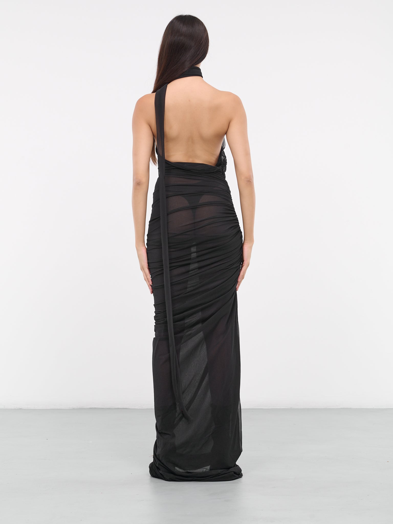 Long Halter Dress (DR007WPL001-BLACK)