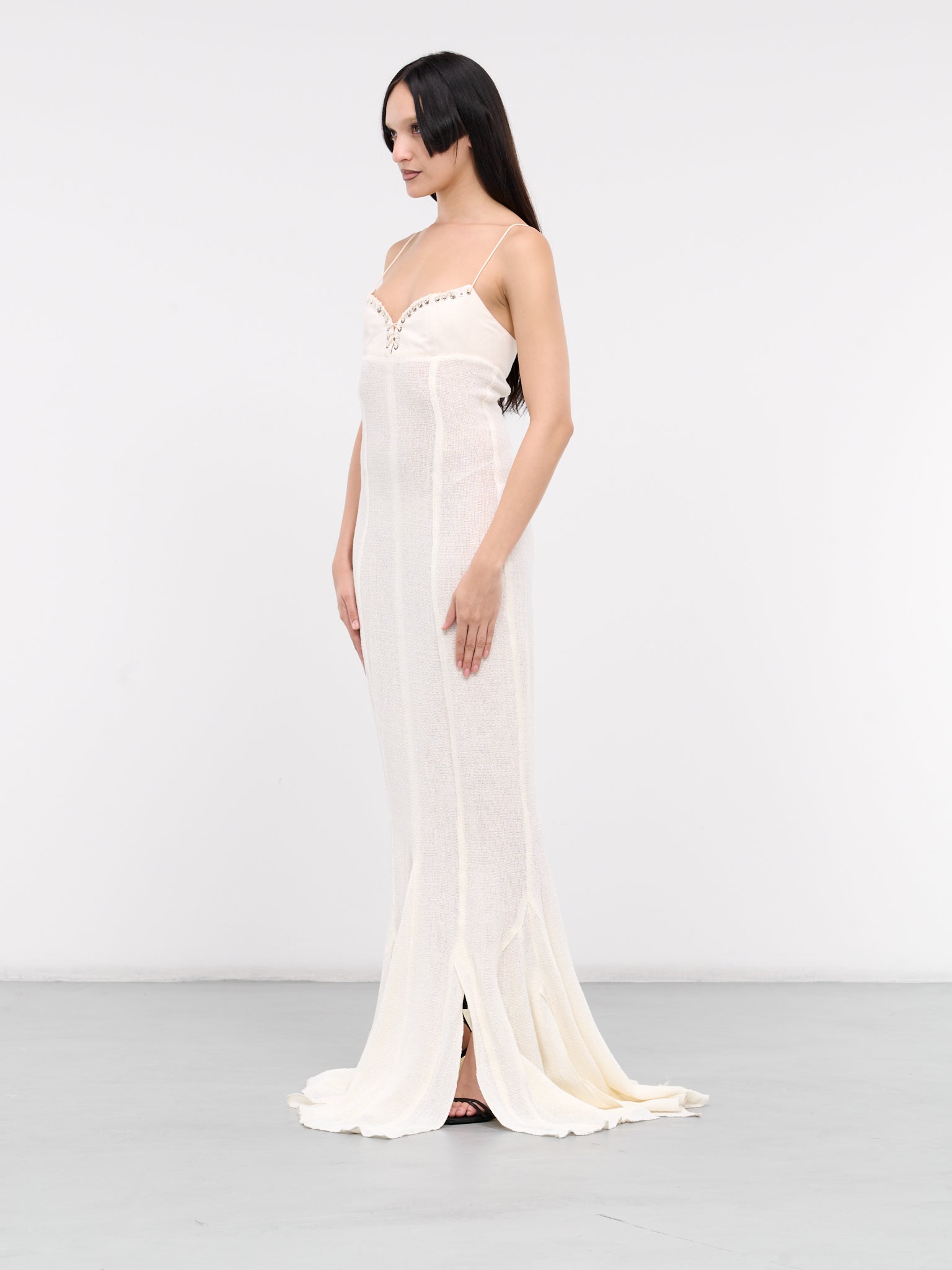 Mermaid Bi Long Dress (DR015-W-WHITE)