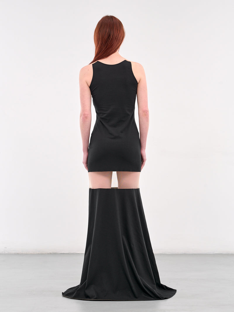 Trompe L'oeil Floating Tank Dress (DR01598-0015-BLACK)