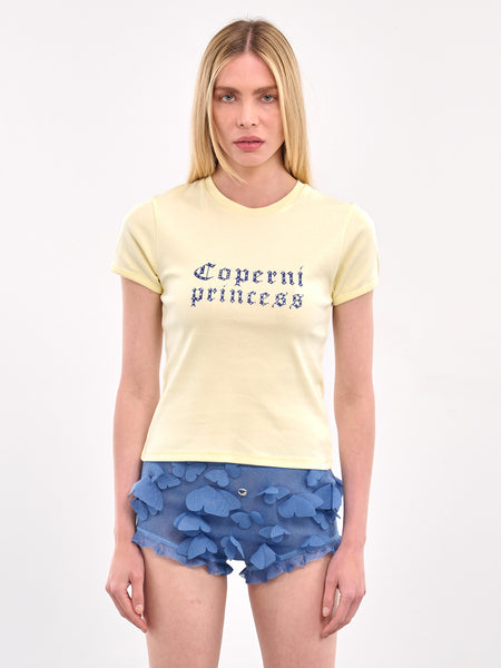 Tシャツ・カットソー Coperni SS25 PRINCESS SLIM FIT TSHIRT (DJS07CRF5017 WHT) CODJS07CRF5017-FRONT_25728c05-