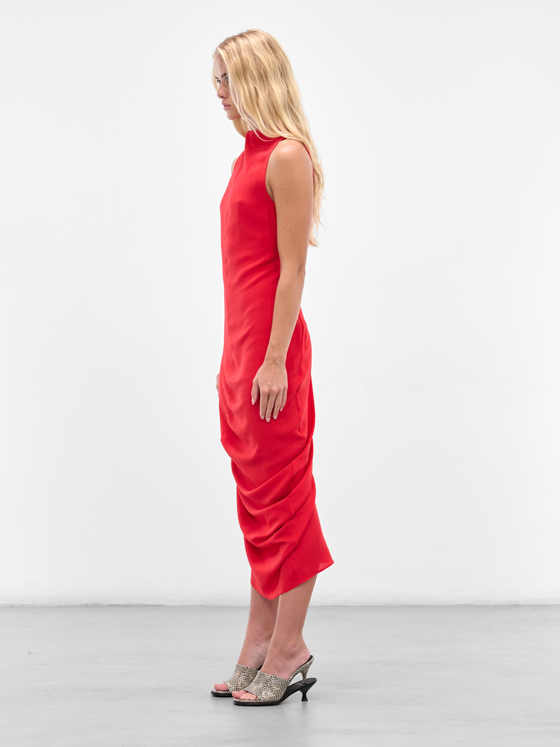 The Red Draped J Dress (DRW00717AW00563-RED)
