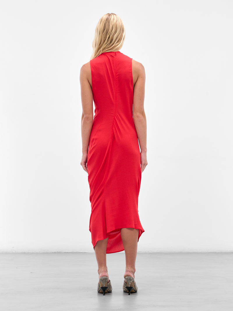 The Red Draped J Dress (DRW00717AW00563-RED)