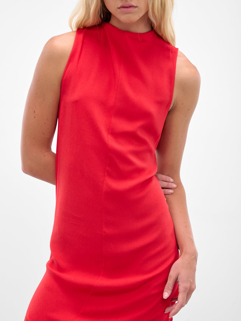The Red Draped J Dress (DRW00717AW00563-RED)