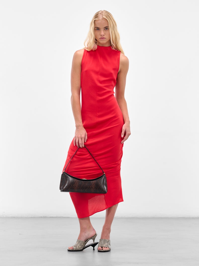 The Red Draped J Dress (DRW00717AW00563-RED)