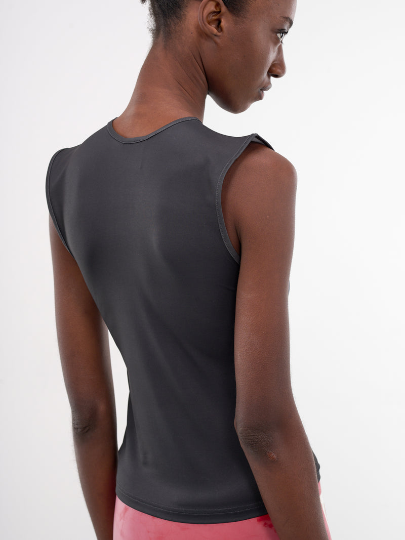 Black Double Kitty Graphic Tank (DOUBLE-KITTY-TOP-PRINT)