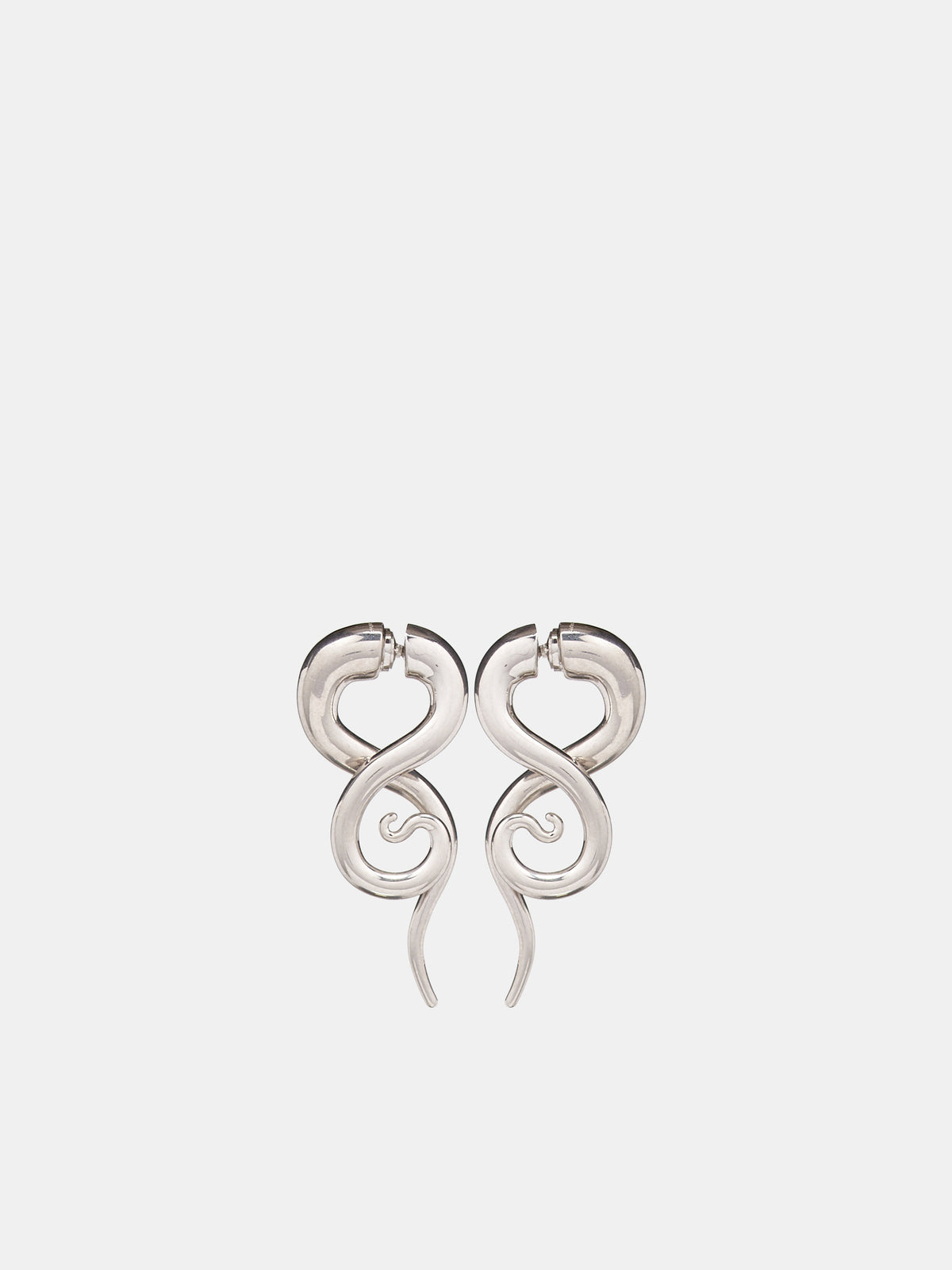 Boa S Earrings (EA015-P-SILVER)