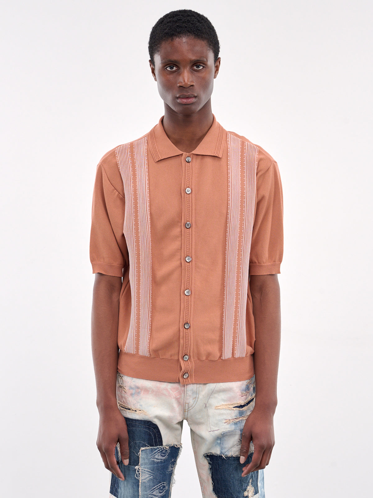 Knit Polo Sweater (EK-1729KN-SOB-PINK)