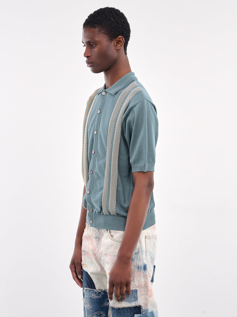 Knit Polo Sweater (EK-1729KN-TAQ-TURQUOISE)