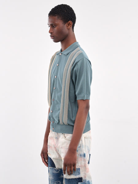 Knit Polo Sweater (EK-1729KN-TAQ-TURQUOISE)