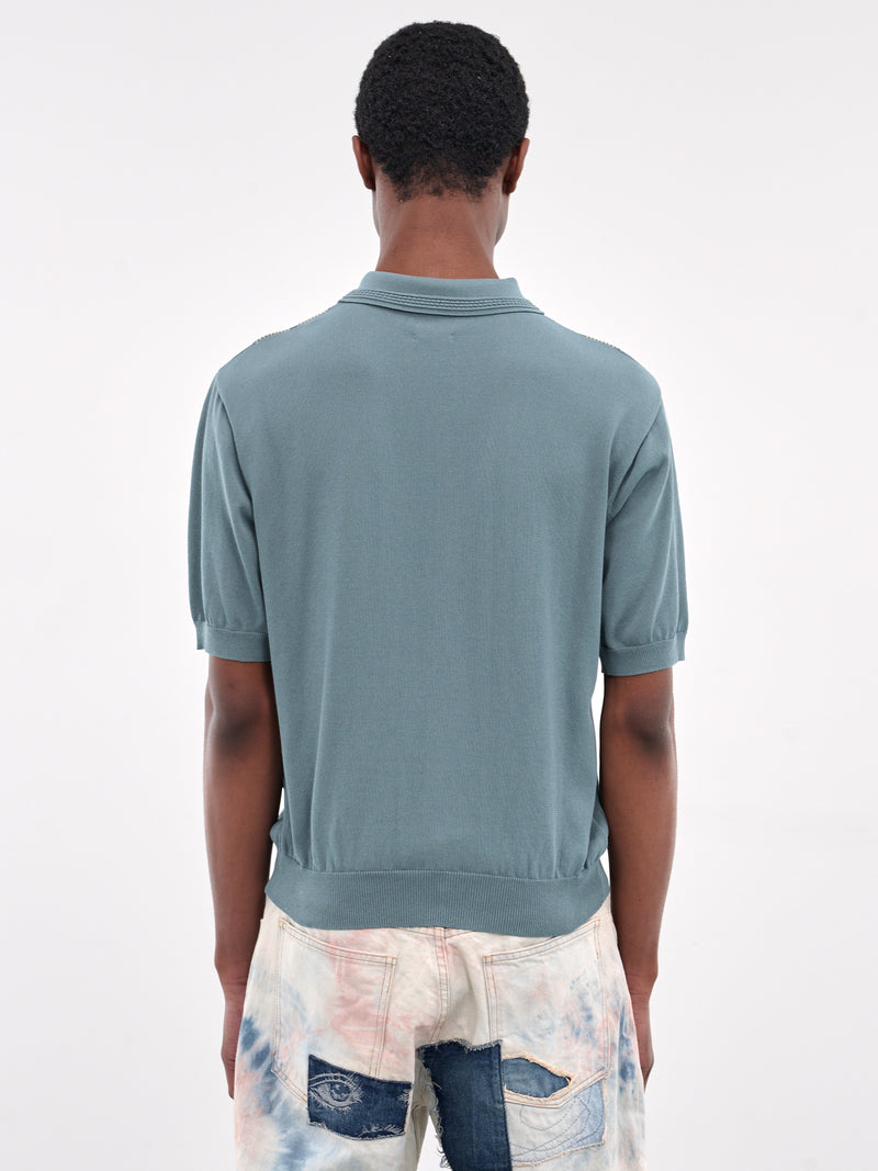 Knit Polo Sweater (EK-1729KN-TAQ-TURQUOISE)