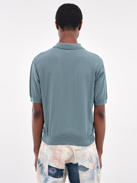 Knit Polo Sweater (EK-1729KN-TAQ-TURQUOISE)