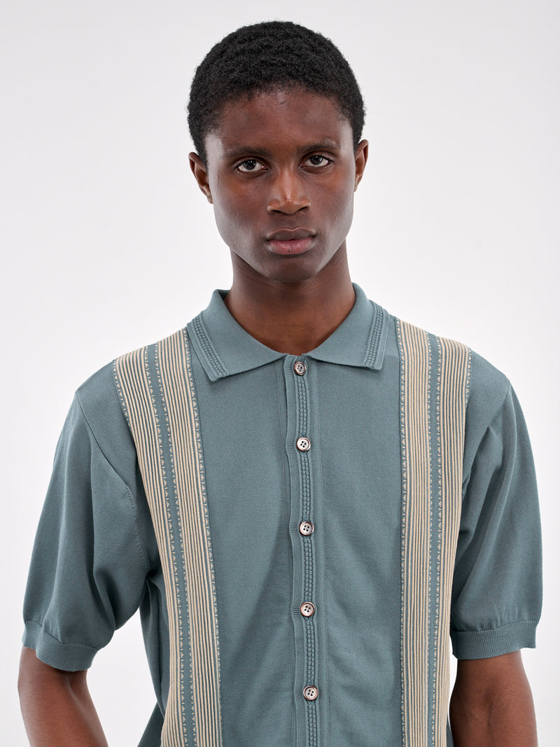Knit Polo Sweater (EK-1729KN-TAQ-TURQUOISE)