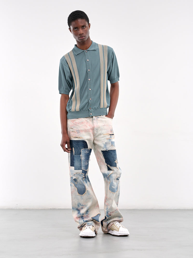 Knit Polo Sweater (EK-1729KN-TAQ-TURQUOISE)