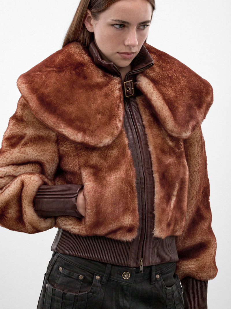 Rust Shearling Bomber Jacket (ELIJA0RUS-RUST)
