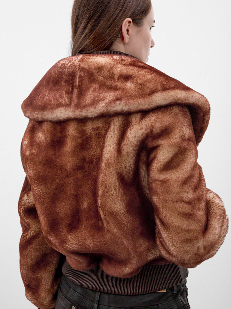 Rust Shearling Bomber Jacket (ELIJA0RUS-RUST)