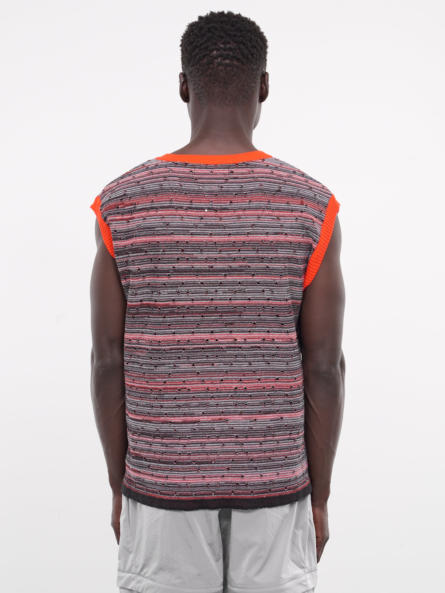 Striped Sweater Vest (EM-KN-U01-ORANGE)