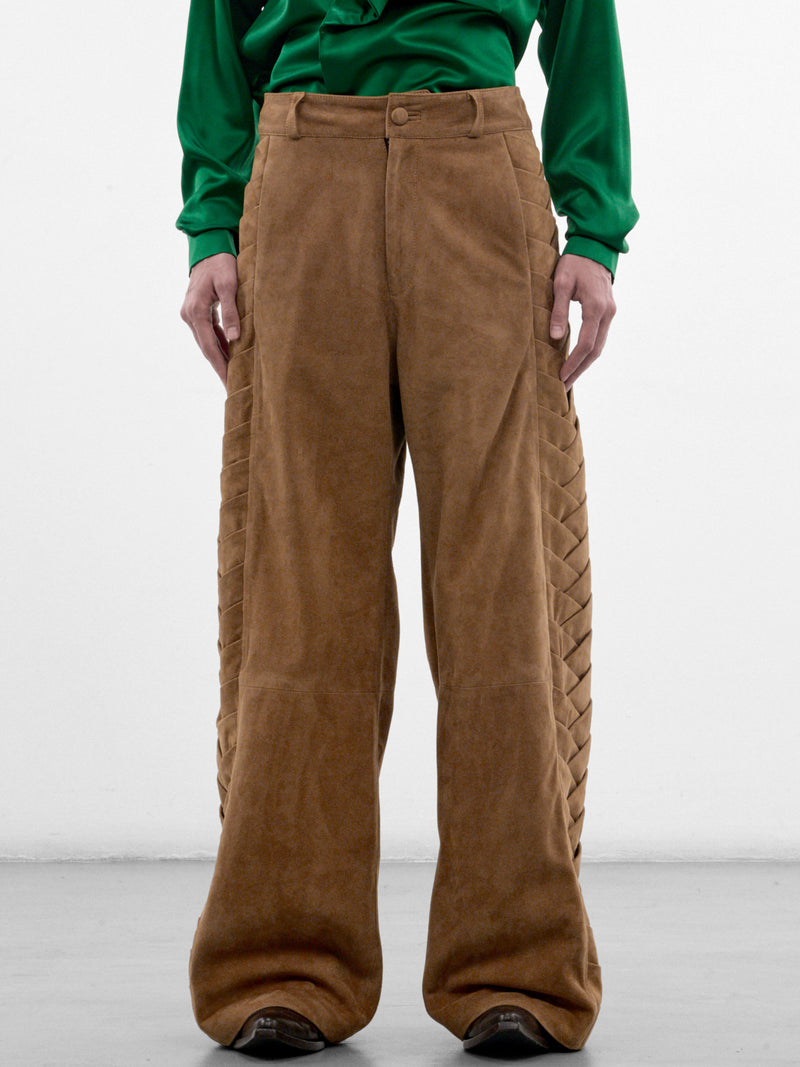 Encuentros Beige Suede Pants (ENCUENTROS-PANTS-SUEDE-BEIGE)