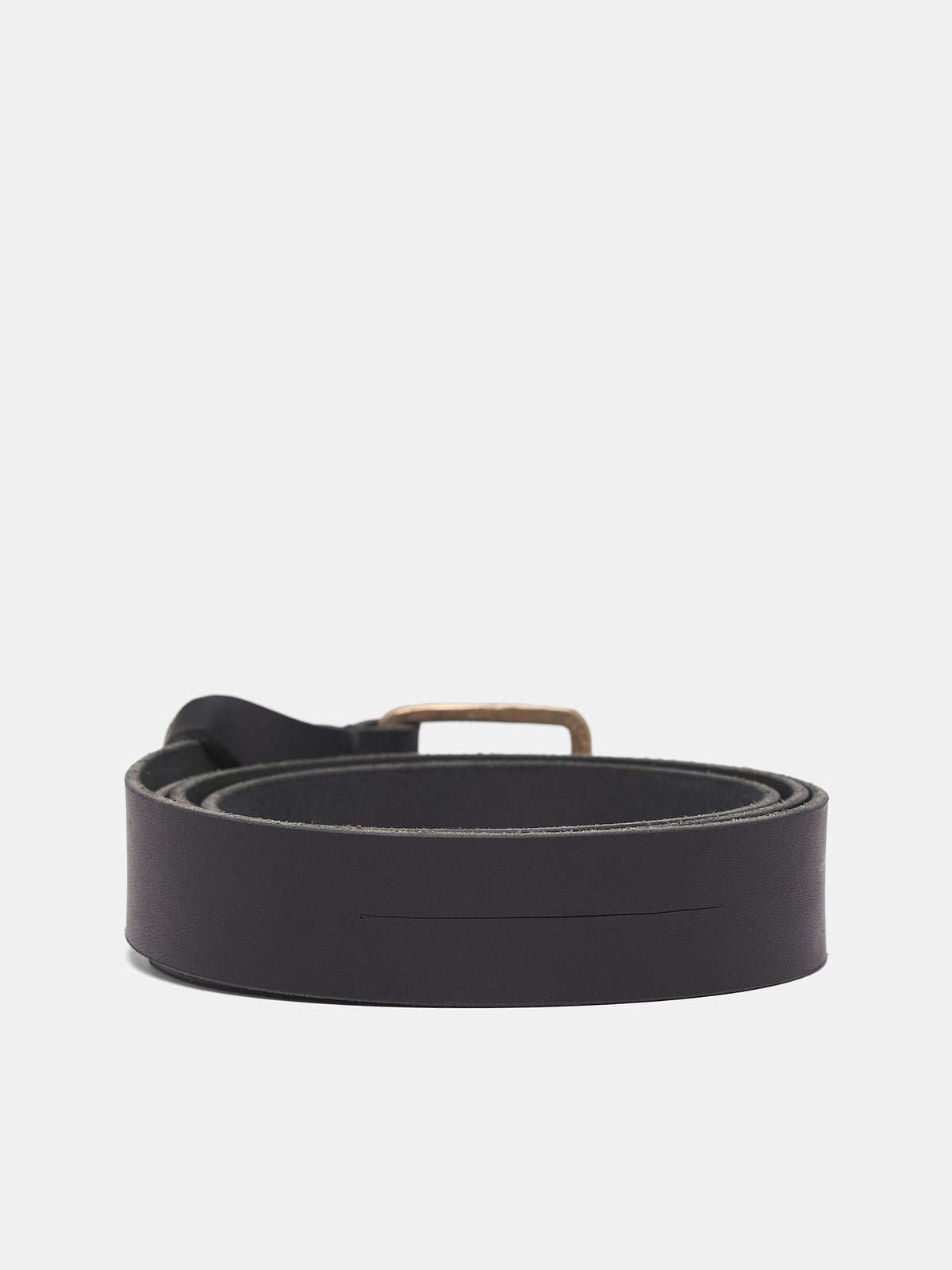 Black Leather Q Buckle Belt (EQ1D-GR-3-0-BLACK)