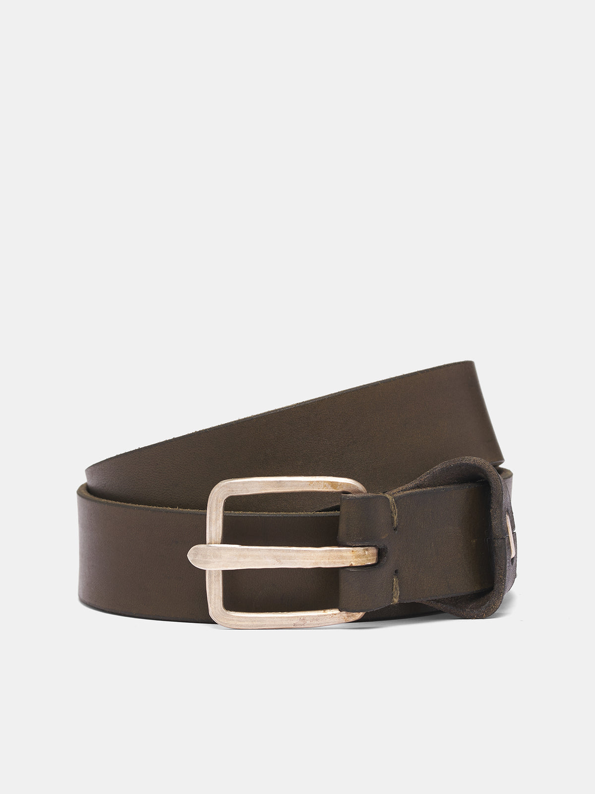Brown Leather Q Buckle Belt (EQ1D-GR-3-0-HUNTER)