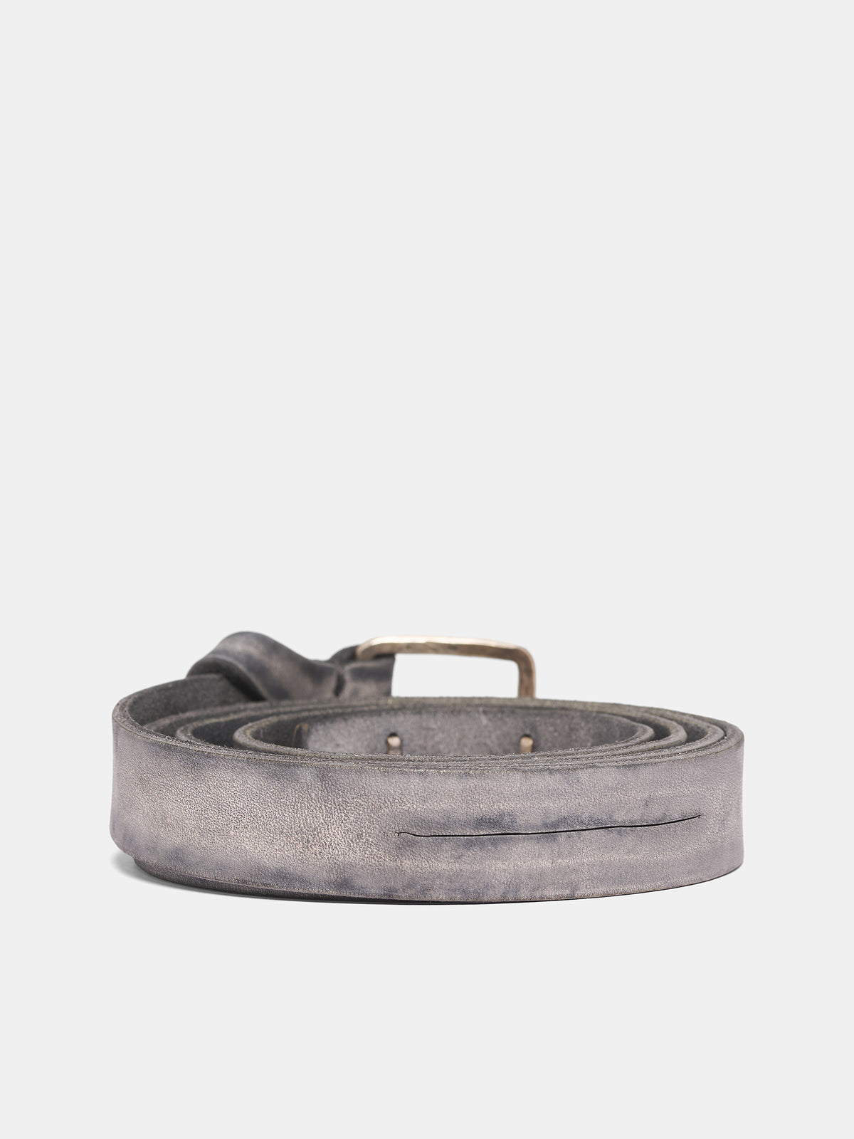 Gray '+' Staple Leather Belt (EQ2C-GR-3-0-CARBON)