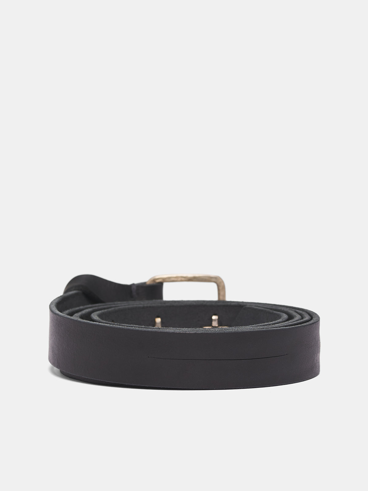 Black '+' Staple Leather Belt (EQ2C-GR3-0-BLACK)