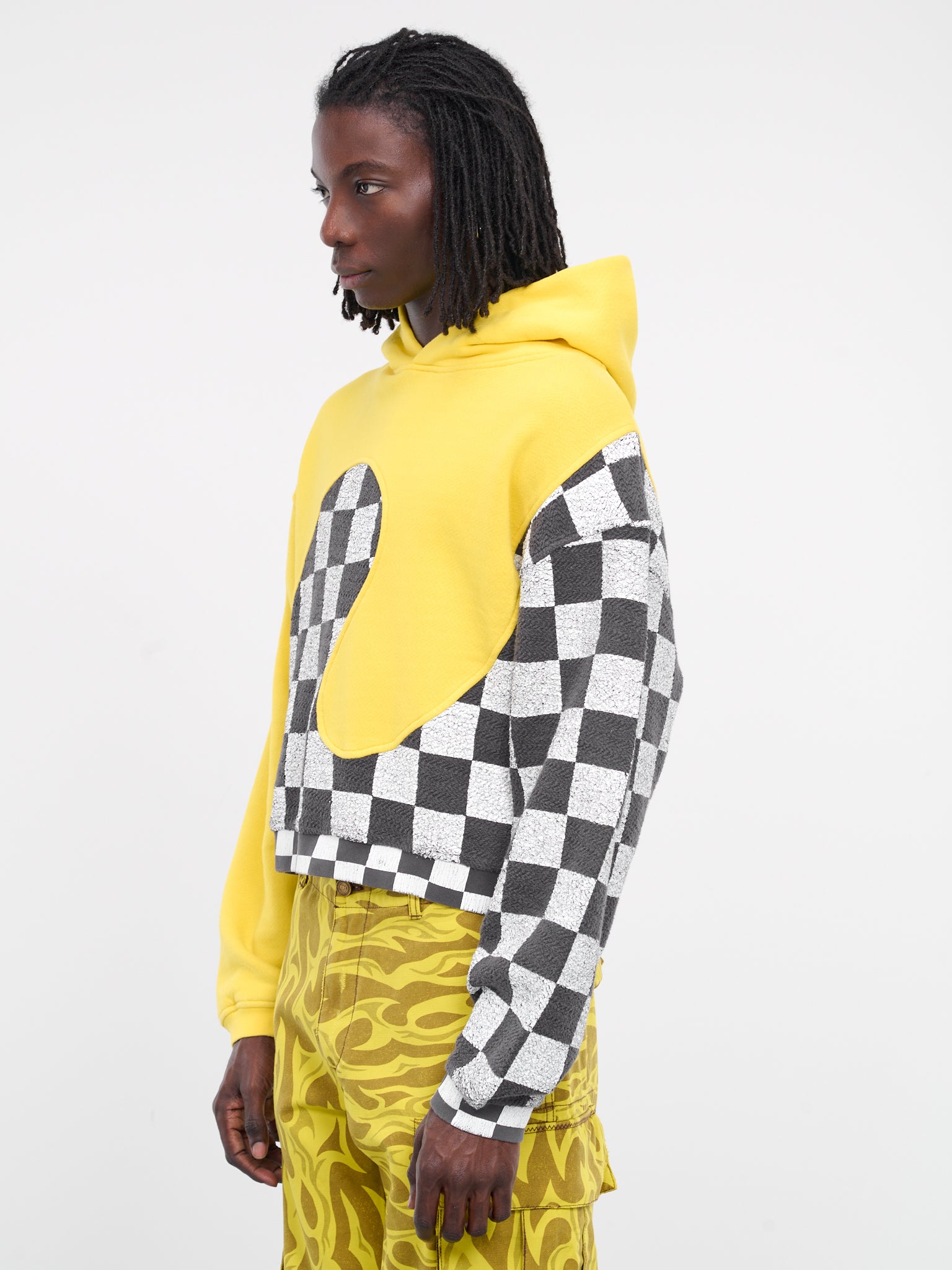 Taxi Swirl Hoodie (ERL08T022-YELLOW-CHECKER)