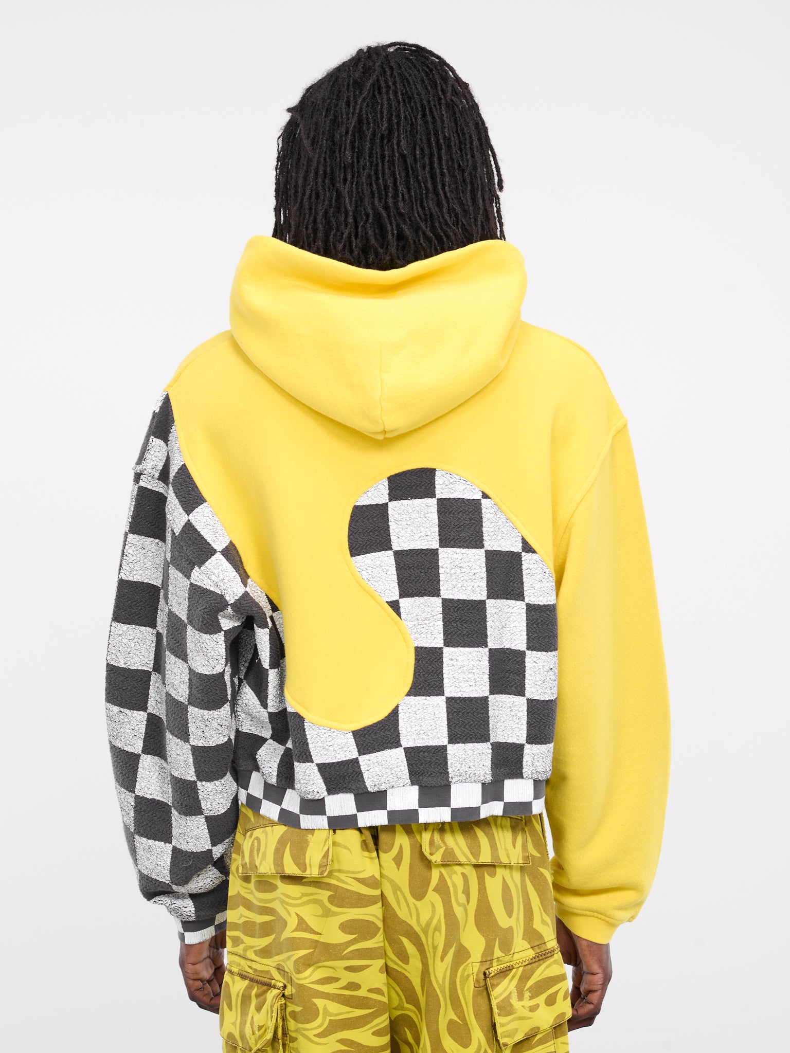 Taxi Swirl Hoodie (ERL08T022-YELLOW-CHECKER)