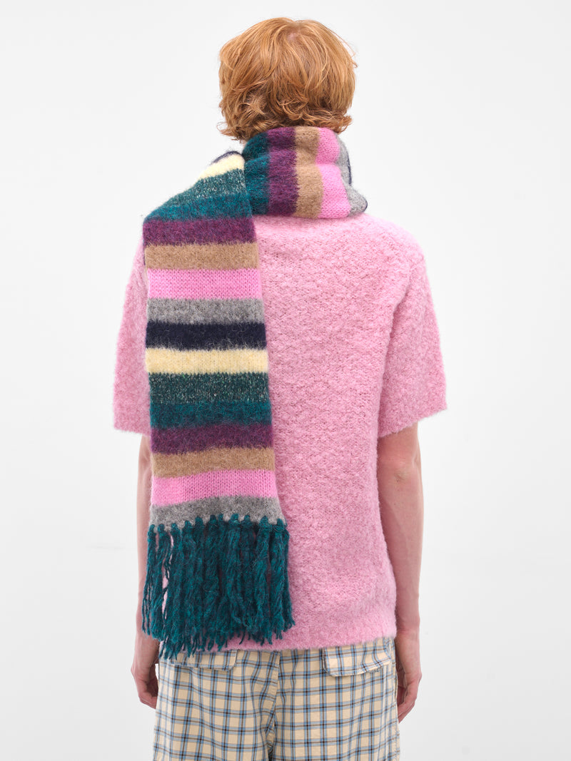 Multi-Color Striped Alpaca Scarf (ERL11K102-MULTI)