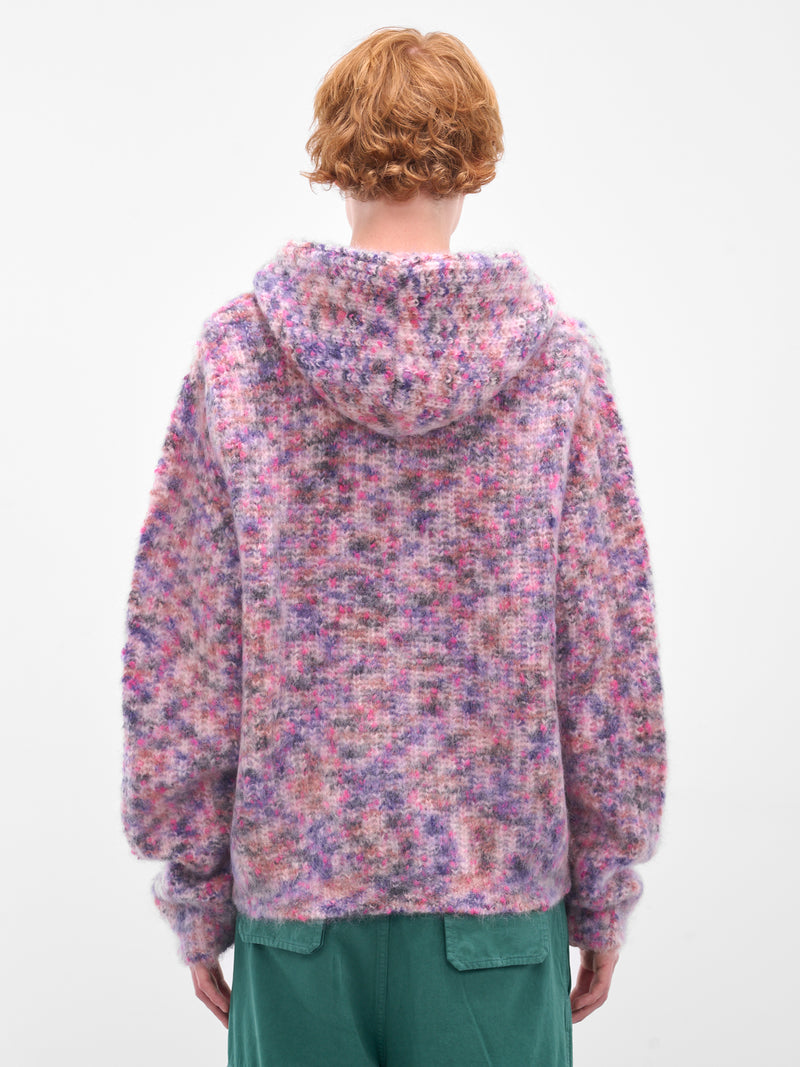 Pink Wool-Mohair Zip Hoodie (ERL11N001-PINK)