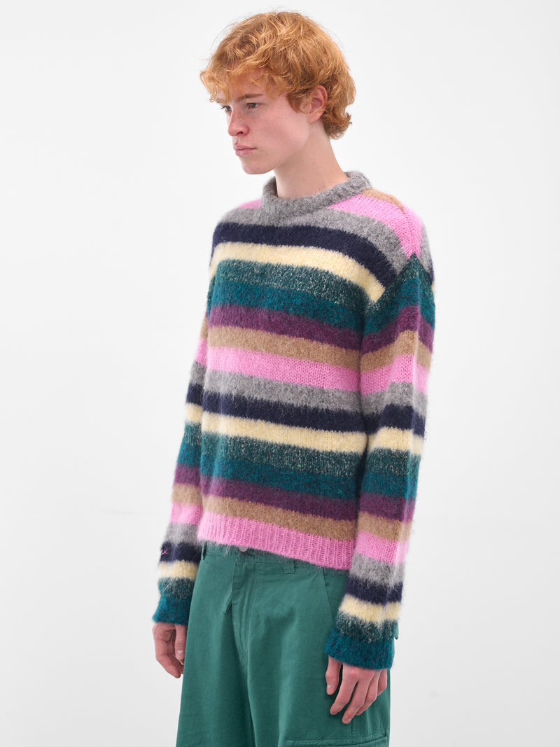 Multi-Color Stripe Alpaca Sweater (ERL11N002-MULTI)